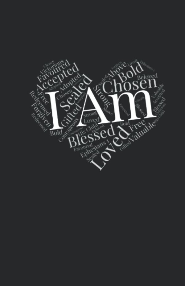 I AM - Heart Notebook - Front Cover Black - Daniel Lyne Ministries